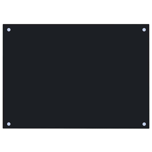 Kitchen Backsplash Black 70 x 50 cm Tempered Glass