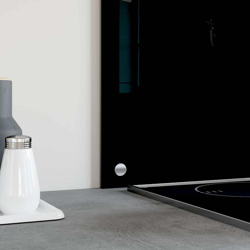 Kitchen Backsplash Black 70 x 50 cm Tempered Glass