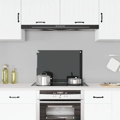 Kitchen Backsplash Black 70 x 50 cm Tempered Glass