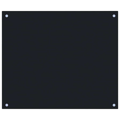 Kitchen Backsplash Black 70 x 60 cm Tempered Glass