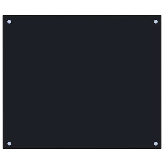 Kitchen Backsplash Black 70 x 60 cm Tempered Glass