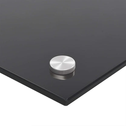 Kitchen Backsplash Black 80 x 40 cm Tempered Glass
