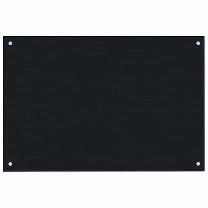 Kitchen Backsplash Black 90 x 50 cm Tempered Glass