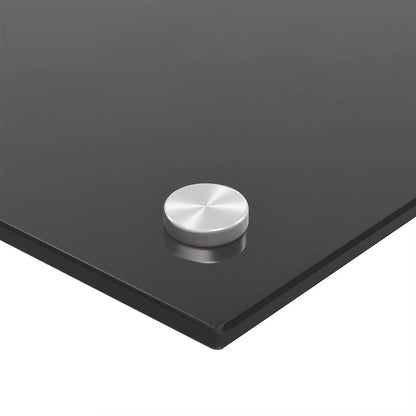 Kitchen Backsplash Black 90 x 50 cm Tempered Glass