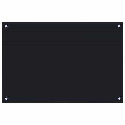 Kitchen Backsplash Black 35.4"x23.6" Tempered Glass