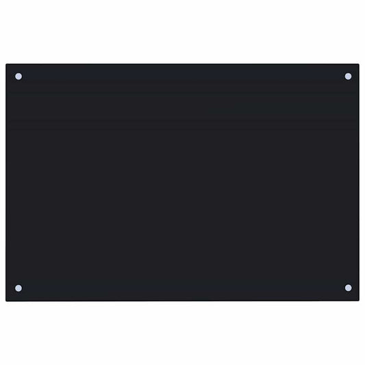 Kitchen Backsplash Black 35.4"x23.6" Tempered Glass