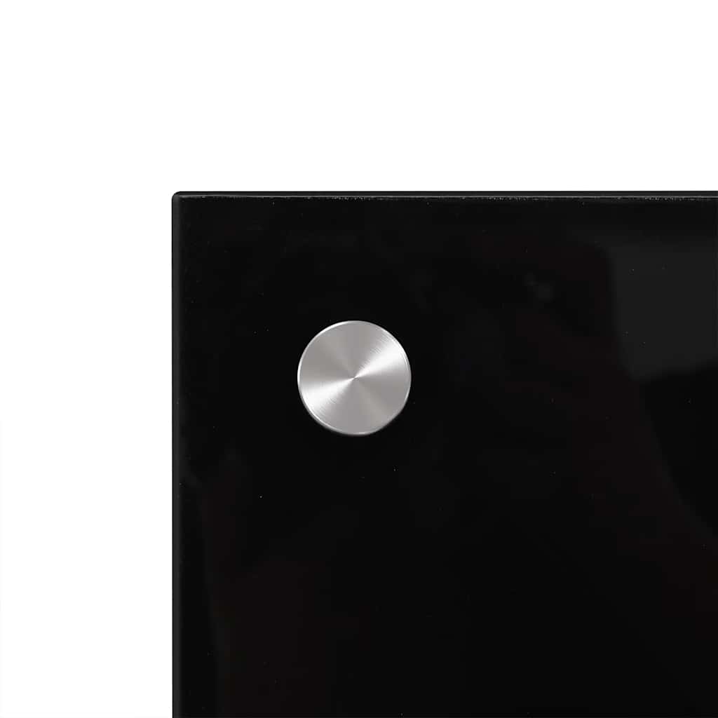 Kitchen Backsplash Black 35.4"x23.6" Tempered Glass