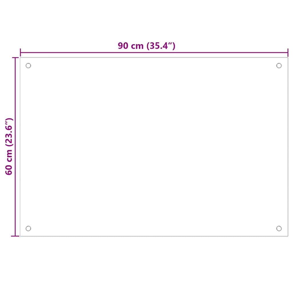 Kitchen Backsplash Black 35.4"x23.6" Tempered Glass