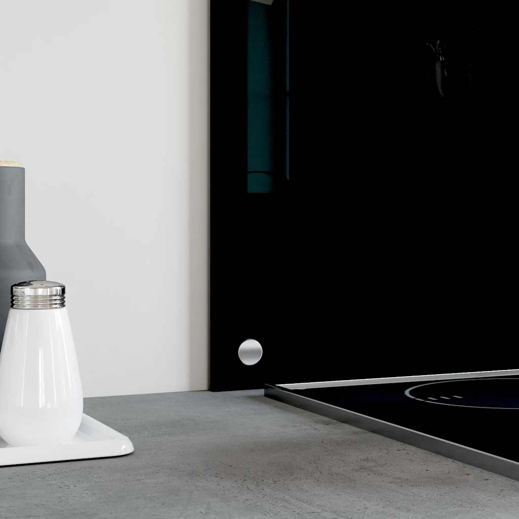 Kitchen Backsplash Black 100 x 40 cm Tempered Glass