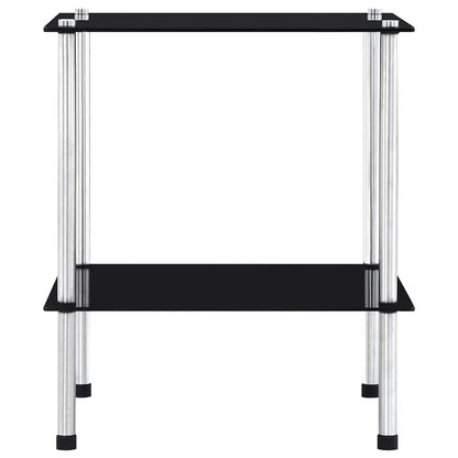 Shelf | Black | Tempered glass, stainless steel | Compact | Shelf