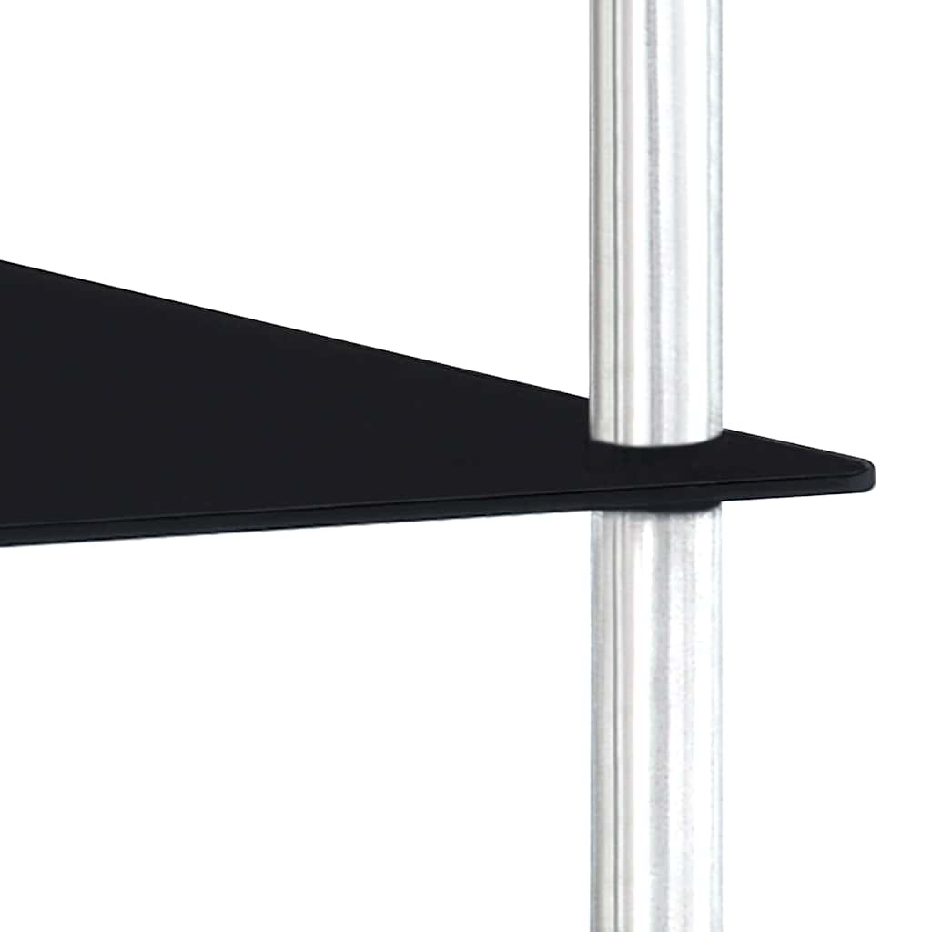 Shelf | Black | Tempered glass, stainless steel | Compact | Shelf