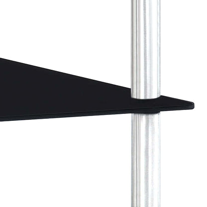 Shelf | Black | Tempered glass, stainless steel | Compact | Shelf