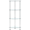 4-Tier Shelf Transparent 30x30x100 cm Tempered Glass