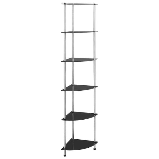 Shelf | Black | Tempered Glass | Medium | Shelf | Square | Contemporary