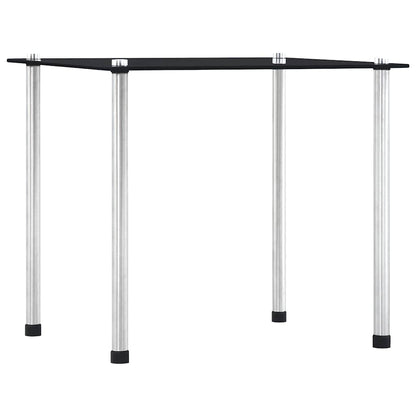 Nesting Table | Set of 3 | Black | Tempered glass and aluminium | 3 sizes