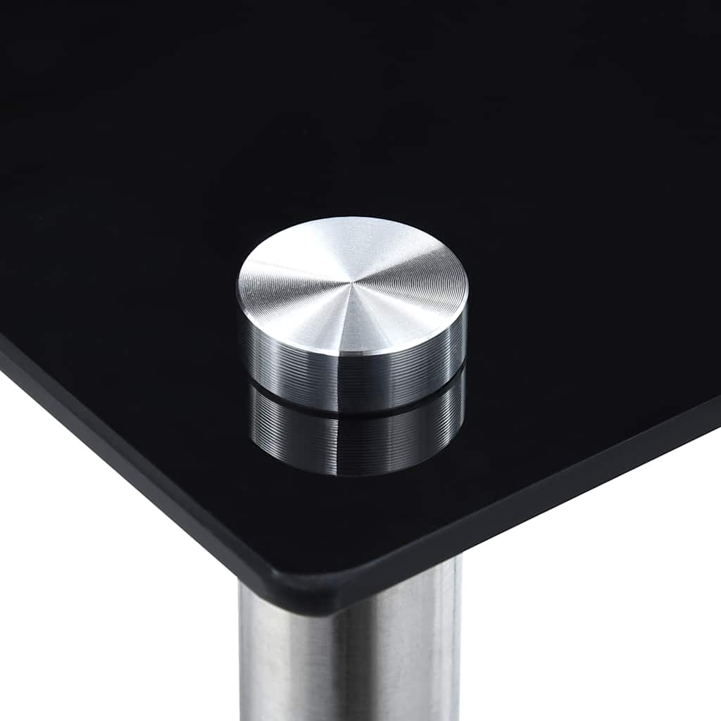 Nesting Table | Set of 3 | Black | Tempered glass and aluminium | 3 sizes
