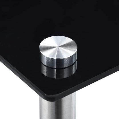 Nesting Table | Set of 3 | Black | Tempered glass and aluminium | 3 sizes