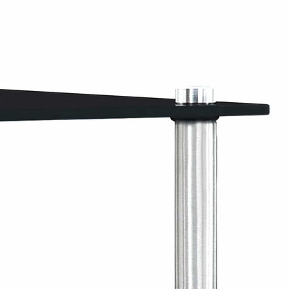 Nesting Table | Set of 3 | Black | Tempered glass and aluminium | 3 sizes