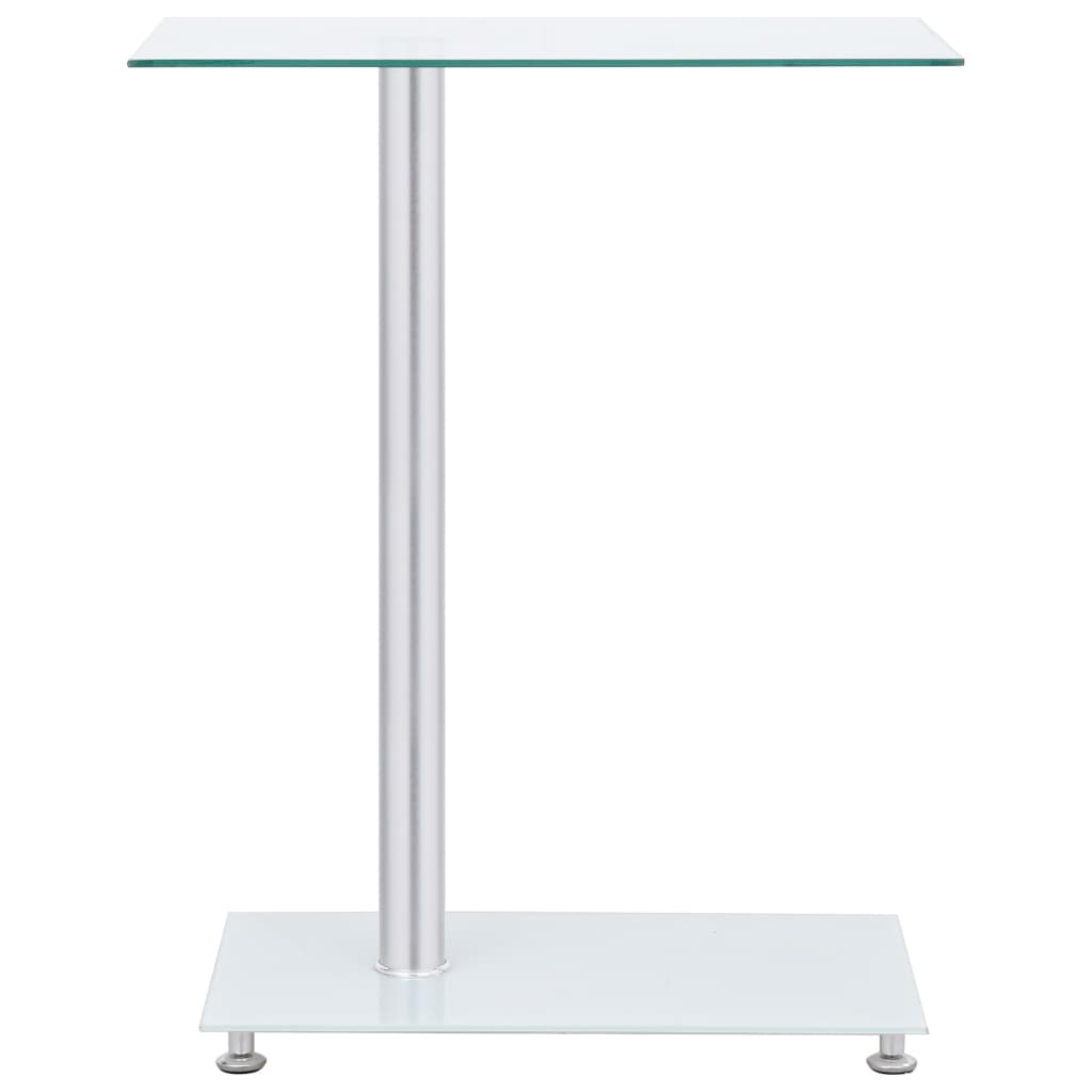 U-Shaped Side Table Transparent 45x30x58 cm Tempered Glass