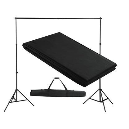 160067 vidaXL Backdrop Support System 300 x 300 cm Black