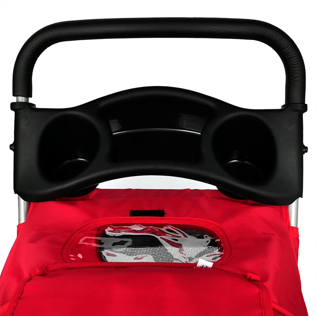Folding Pet Stroller Dog/Cat Travel Carrier Red