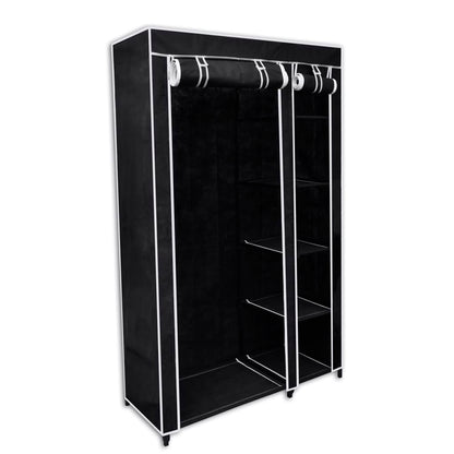 Folding Wardrobe Black 110x45x175 cm