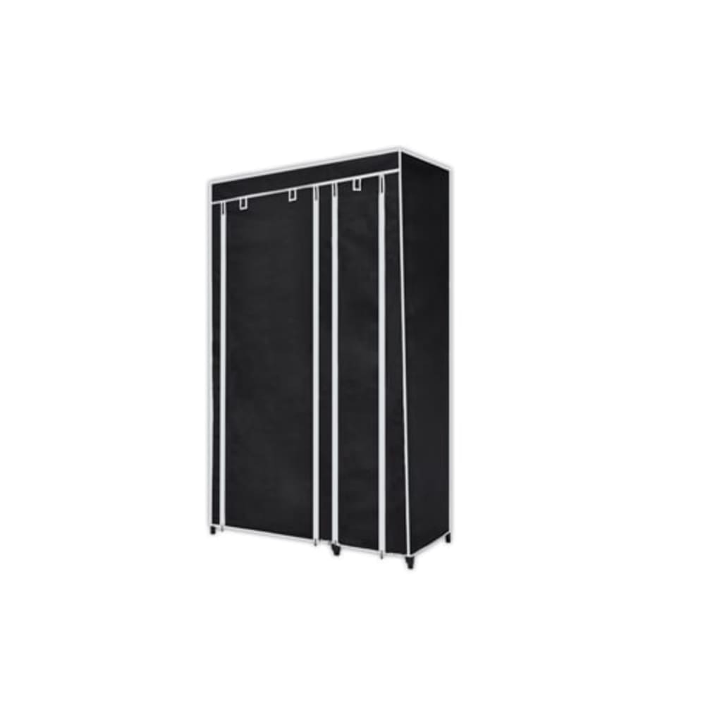 Folding Wardrobe Black 110x45x175 cm