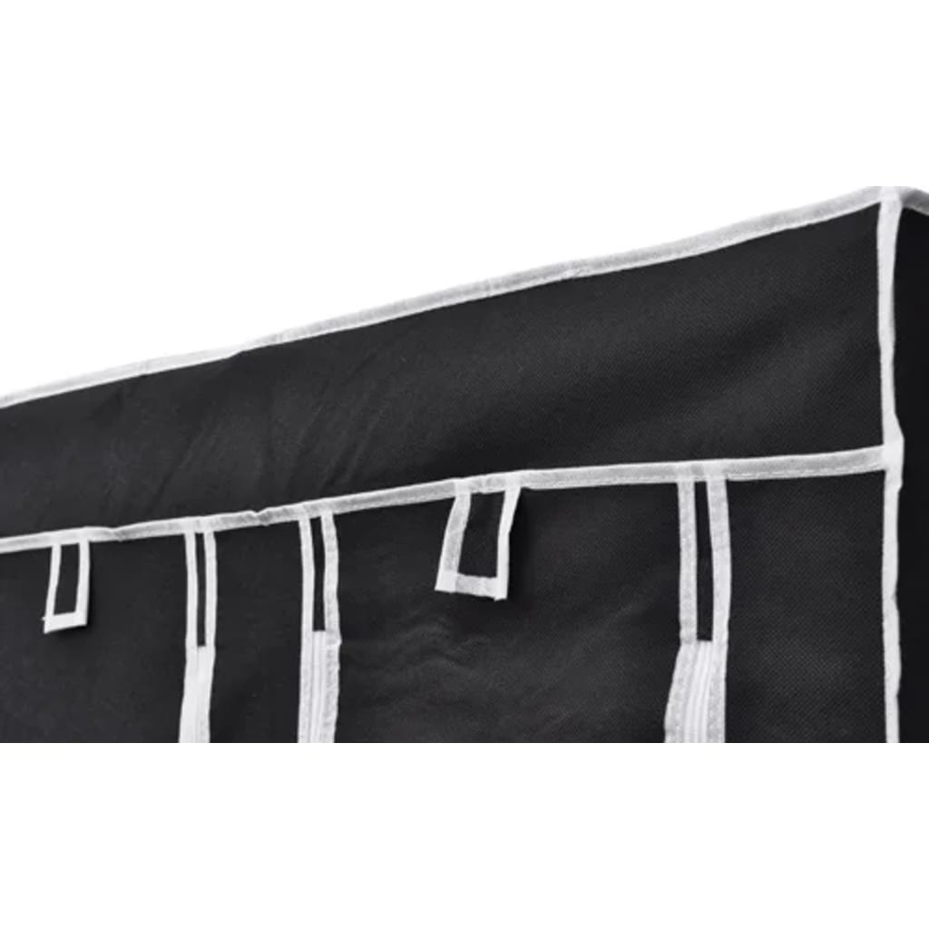 Folding Wardrobe Black 110x45x175 cm