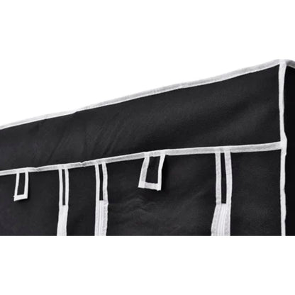 Folding Wardrobe Black 110x45x175 cm