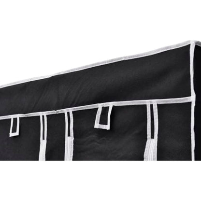 Fabric Wardrobes 2 pcs Black