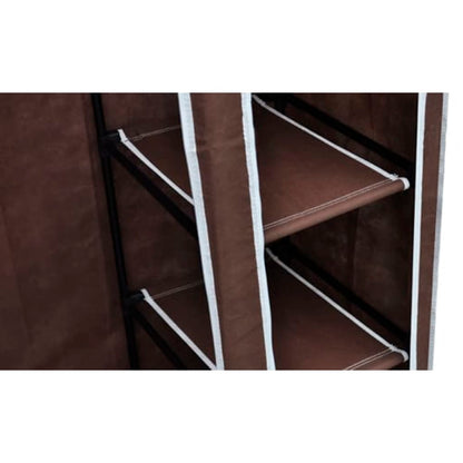 Fabric Wardrobes 2 pcs Brown