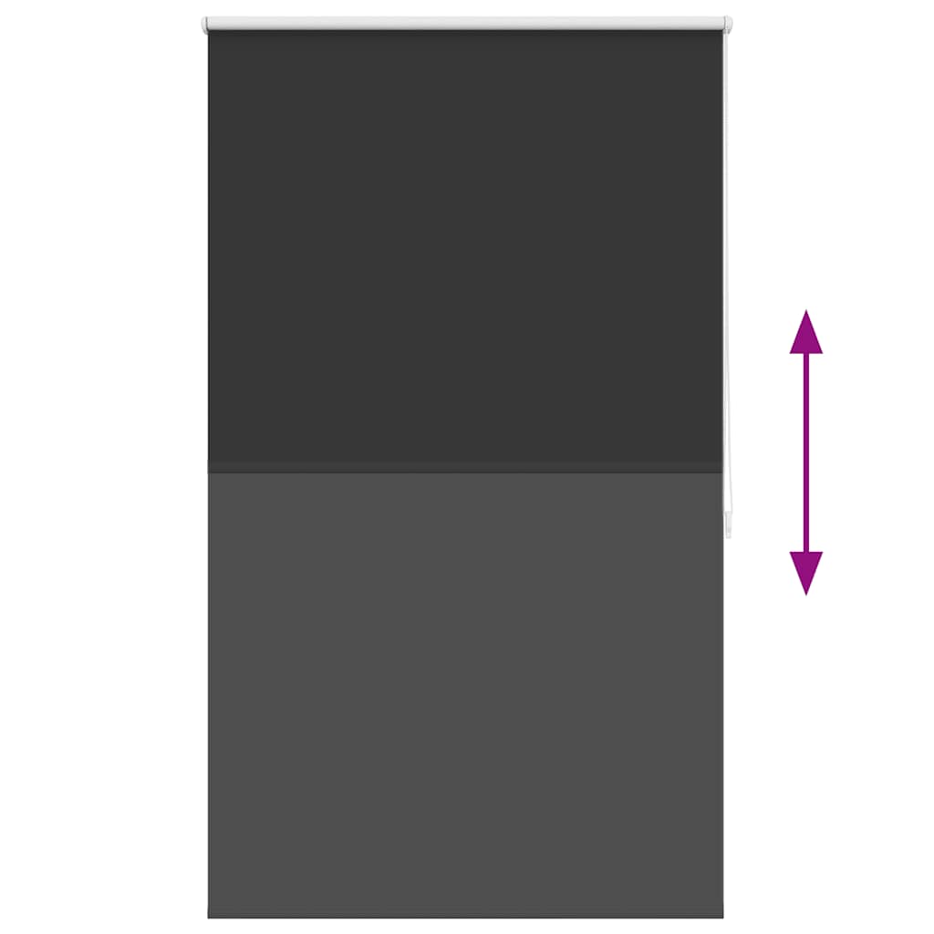 Roller blind blackout 124.4x175 cm Fabric Width 120 cm black