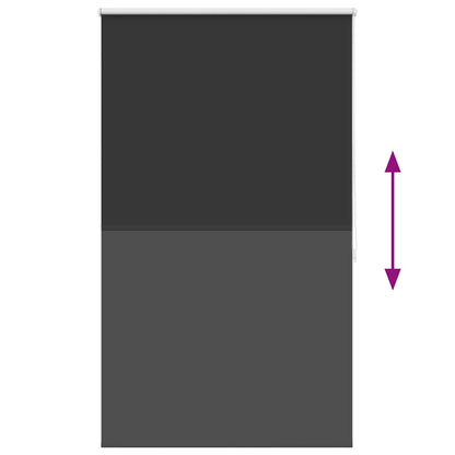 Roller blind blackout 124.4x175 cm Fabric Width 120 cm black