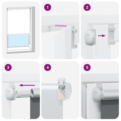 Roller blind blackout 140 x 230 cm off white