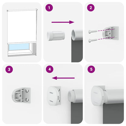 Roller blind blackout 140 x 230 cm off white