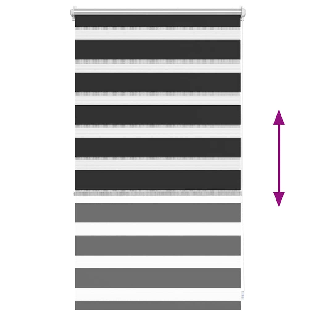 Zebra blind 50.9x100 cm Fabric Width 46.7 cm black