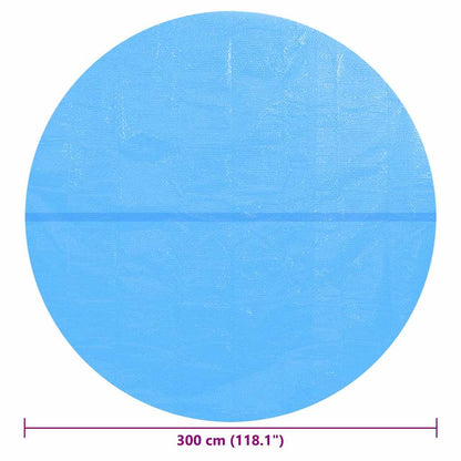 90344 vidaXL Floating Round PE Solar Pool Film 300 cm Blue