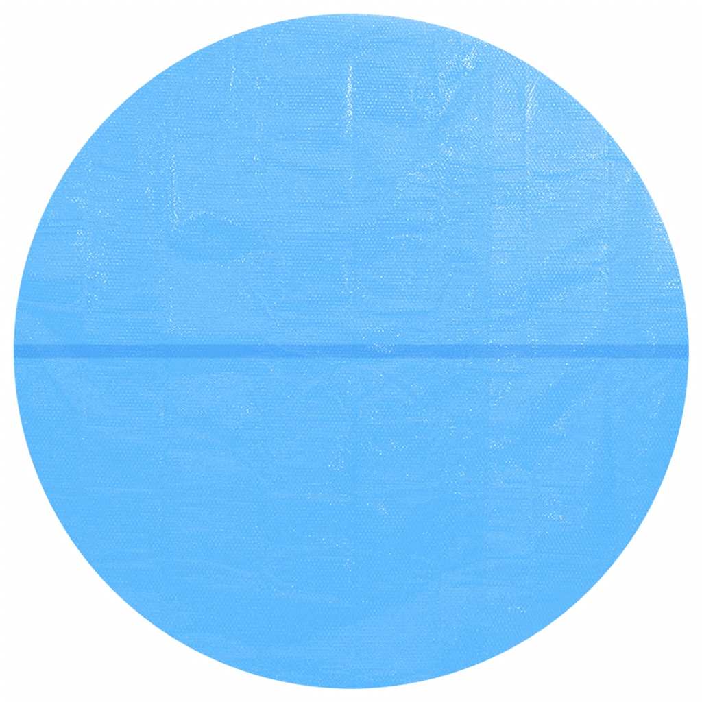 90346 vidaXL Floating Round PE Solar Pool Film 455 cm Blue
