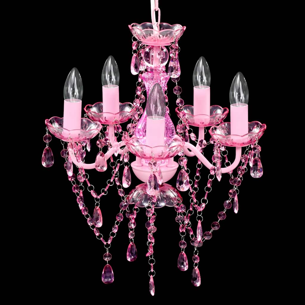 Artificial Crystal Glass Ceiling Light | Pink | Artificial Crystal Glass