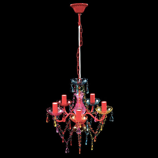 Artificial Crystal Glass Ceiling Light | Multicolour
