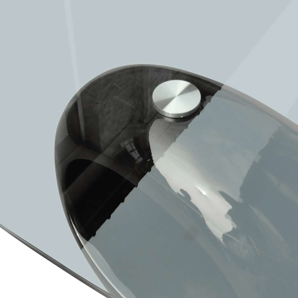 Coffee Table | High Gloss Black | Tempered glass, Fiberglass | Medium