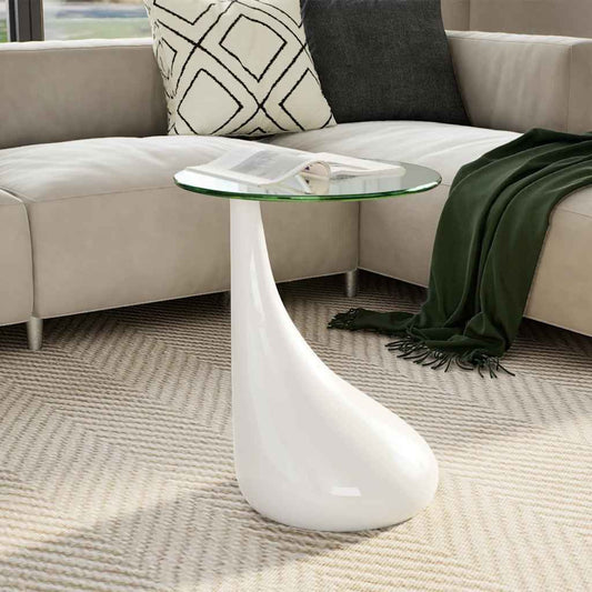 Coffee Table | High Gloss White | Fiberglass | Small | Gloss Finish