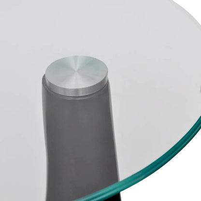 Coffee Table | High-Gloss Black | Fiberglass and Tempered Glass | Small