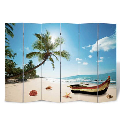 Folding Room Divider 217x170 cm Beach