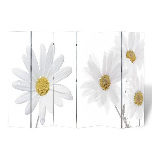 Folding Room Divider 217x170 cm Flower