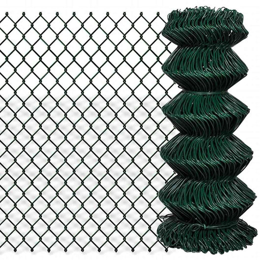 Chain Link Fence Steel 0,8x15 m Green