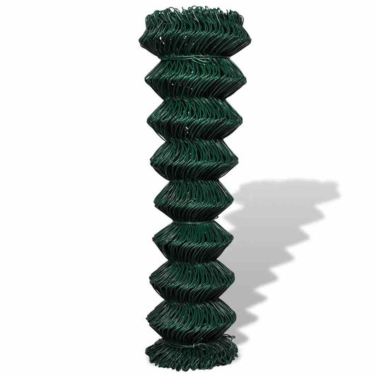 Chain Link Fence Steel 1,5x15 m Green