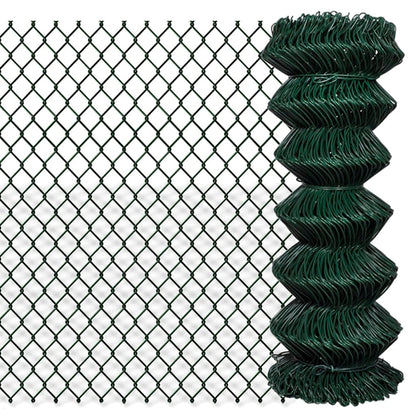 Chain Link Fence Steel 1x25 m Green