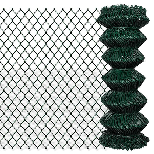 Chain Link Fence Steel 1x25 m Green
