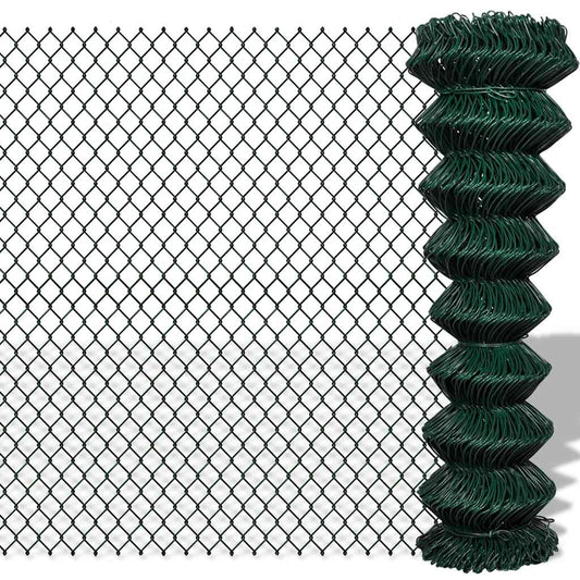 Chain Link Fence Steel 1,5x25 m Green